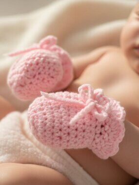 Crochet baby mittens, newborn scratch mittens, pink mittens, winter mittens